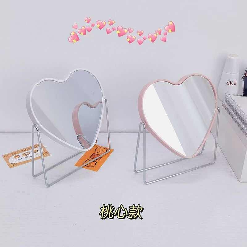 324镜子化妆镜ins风台式桌面家用卧室梳妆台高级感折叠铁艺大梳妆镜