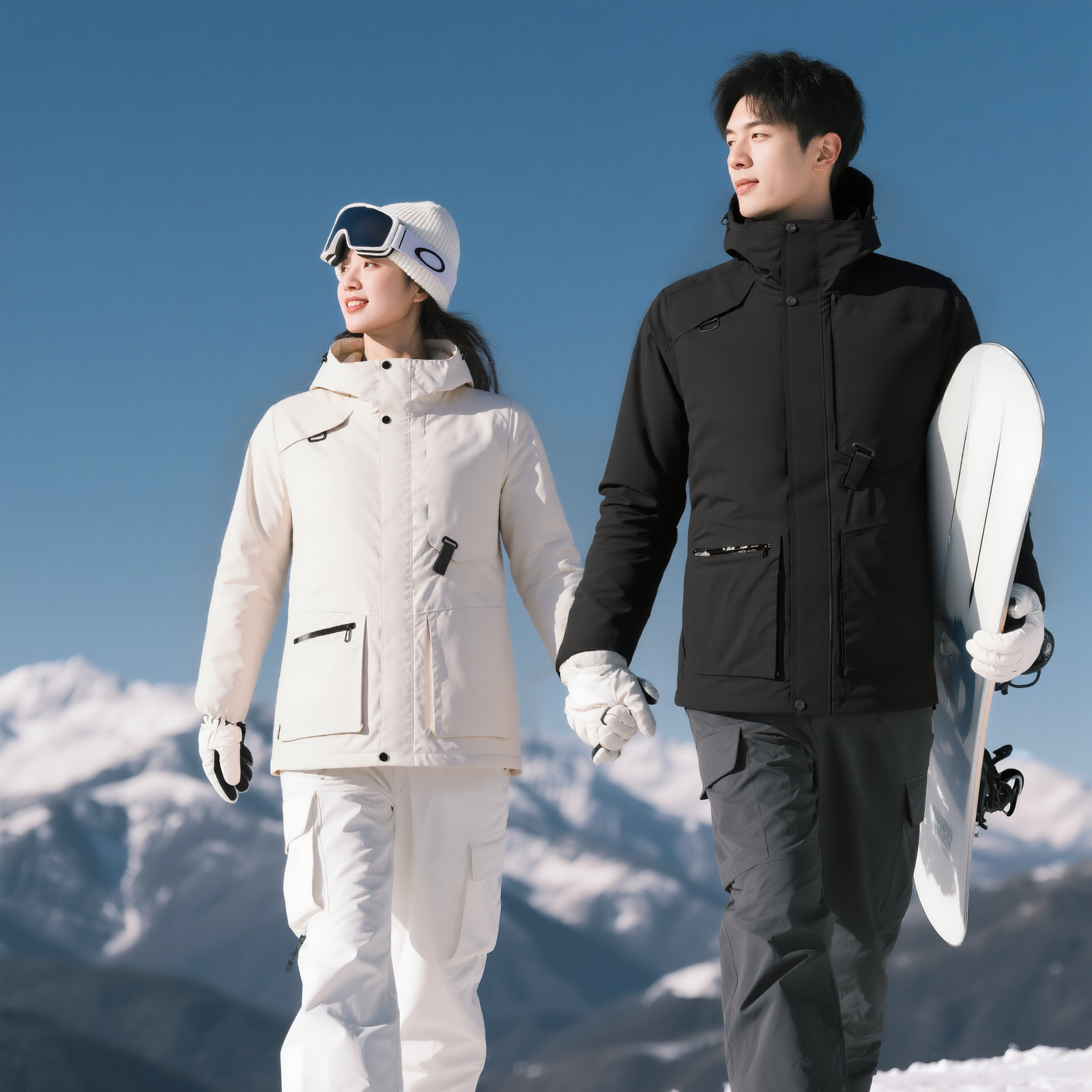 男女同款国家二级三合一户外冲锋衣连帽款SL-J60