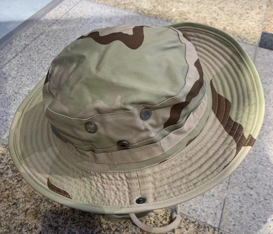 Outdoor sports camouflage round hats, mountaineering casual men's and women's sports sun hats, sun-protective penney hats, fisherman hats details Picture