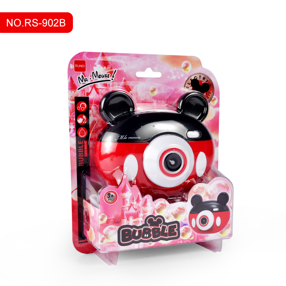 跨境电商爆款儿童电动米奇泡泡相机带灯光音乐全自动泡泡机玩具