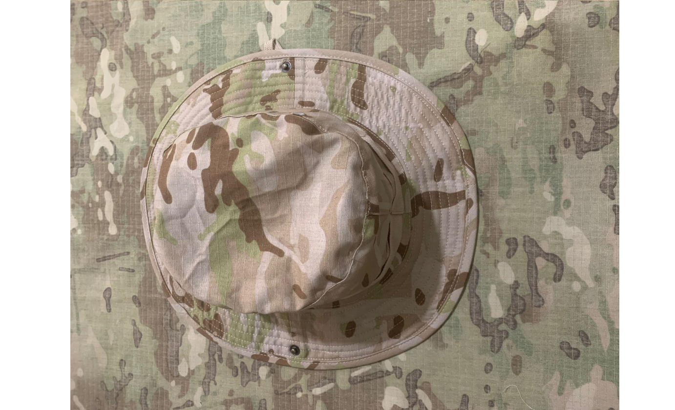 Outdoor sports camouflage round hats, mountaineering casual men's and women's sports sun hats, sun-protective penney hats, fisherman hats Item Picture