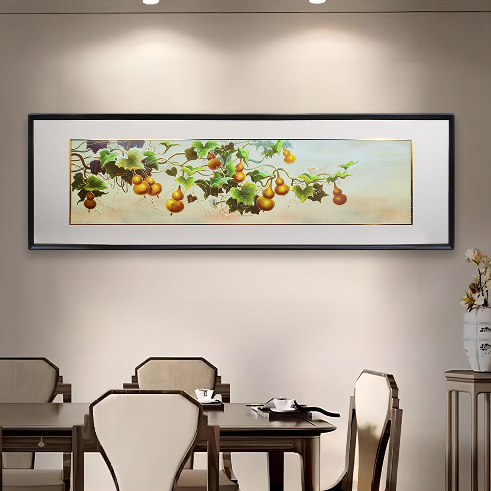 装饰画/木画边/穆斯林装饰画/壁画/装饰画挂画白底实物图