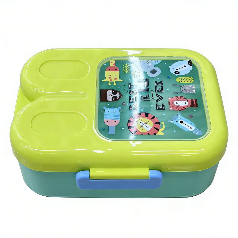 Cartoon bento box, student portable and cute picnic box, new lunch compartment, outdoor lunch box, plastic Item Picture