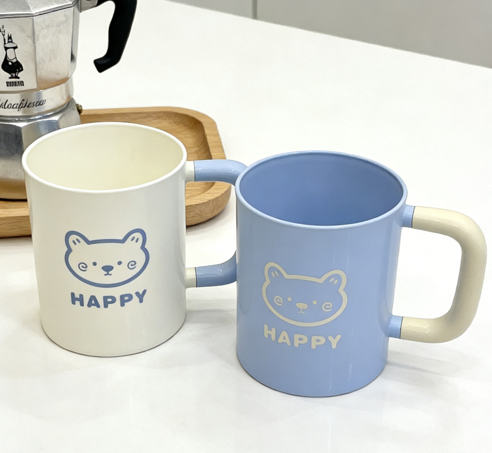 Student dormitory cartoon-style couple plastic household toothbrush and mouthwash cups