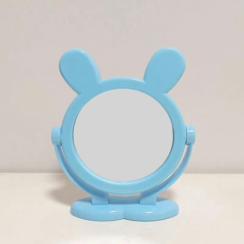 0135兔耳镜子家用时尚台式双面化妆镜学生卧室宿舍桌面镜家用高清化妆镜子