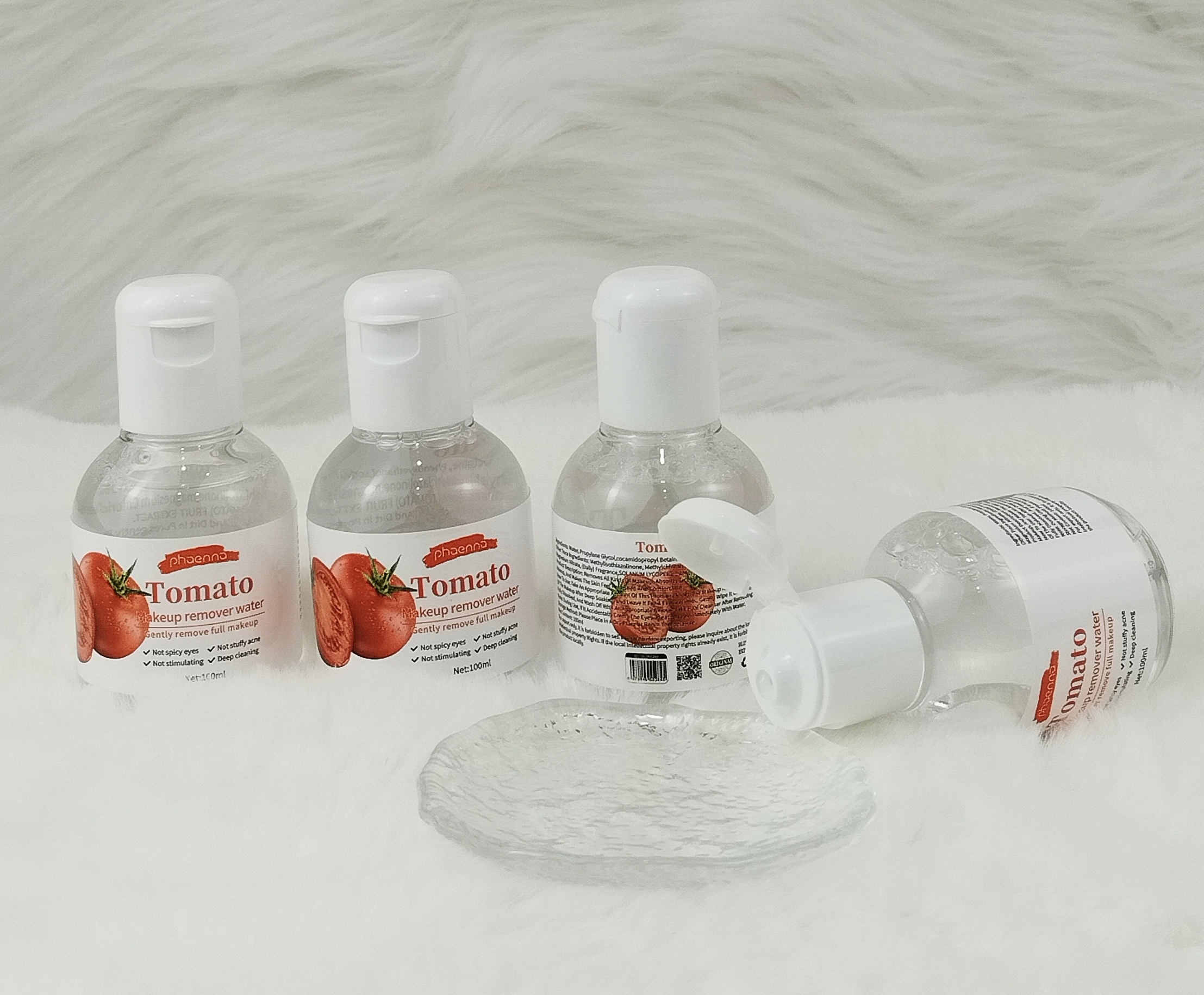 2026跨境好货小样款100ML番茄洁润卸妆水（外文版）Tomato makeup remover