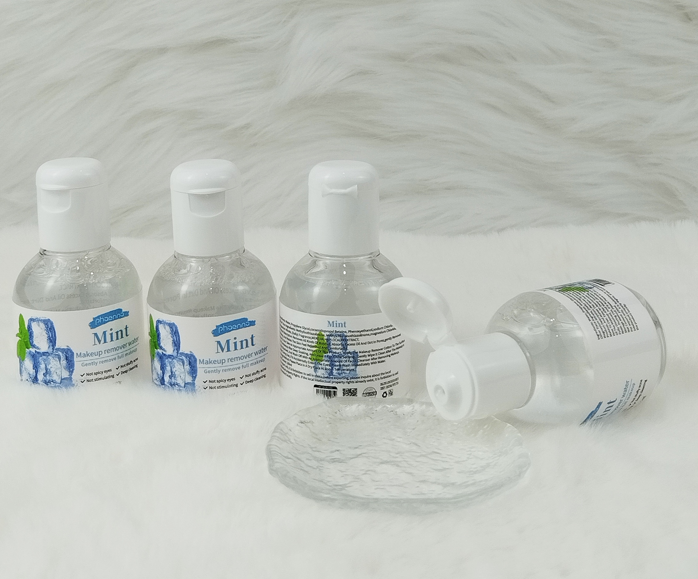 2026跨境好货小样款100ML薄荷冰晶卸妆水（外文版）Mint ice crystal makeup remover