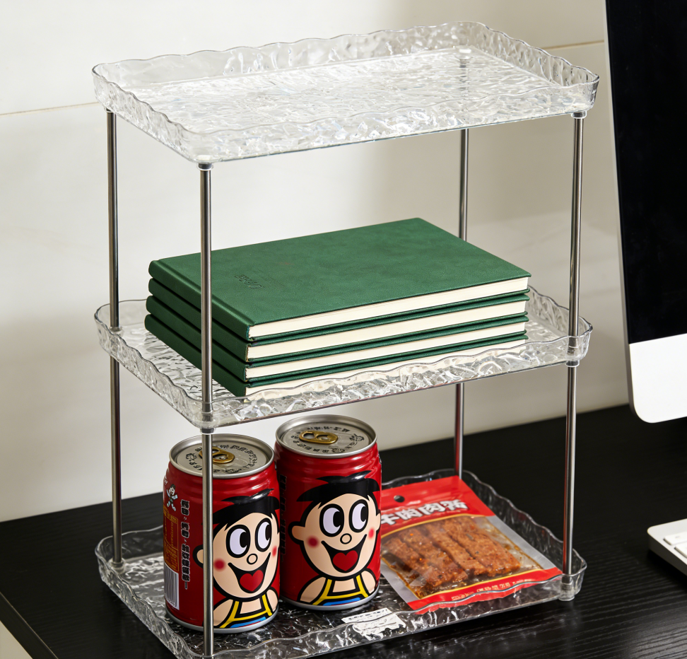 WiFi置物架/货架/置物架/挂上WiFi支架/微波炉架置物架白底实物图