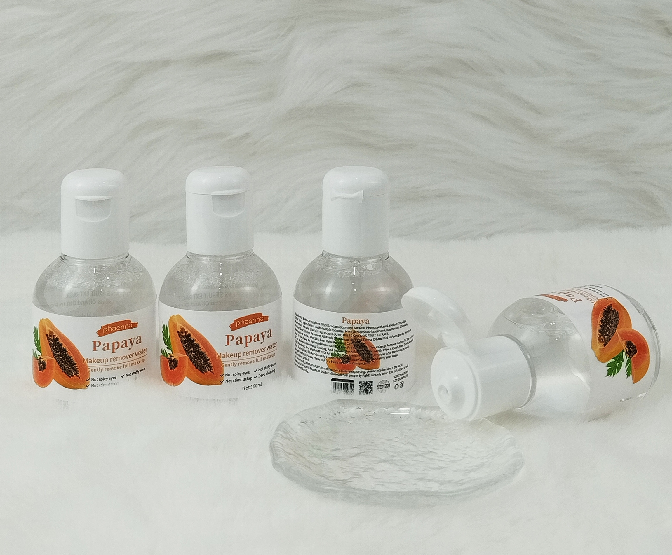 2026跨境好货小样款100ML木瓜洁润卸妆水（外文版）Papaya makeup remover
