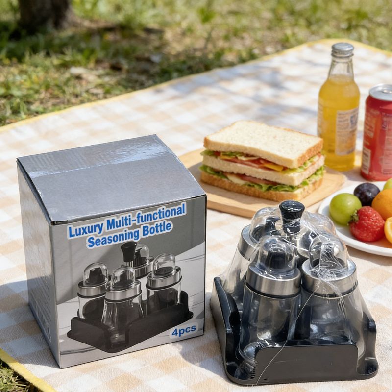 Seasoning box, household transparent large-capacity seasoning jar, sealed moisture-proof seasoning bottle Application Scenario