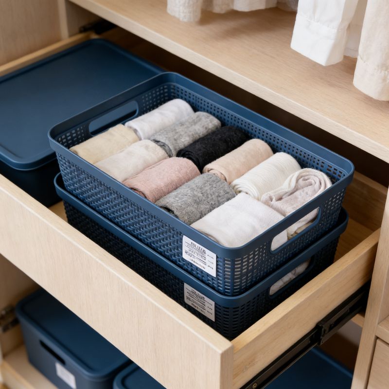 家用收纳/脏衣篮藤编/收纳筐/置物筐方形/框子产品图