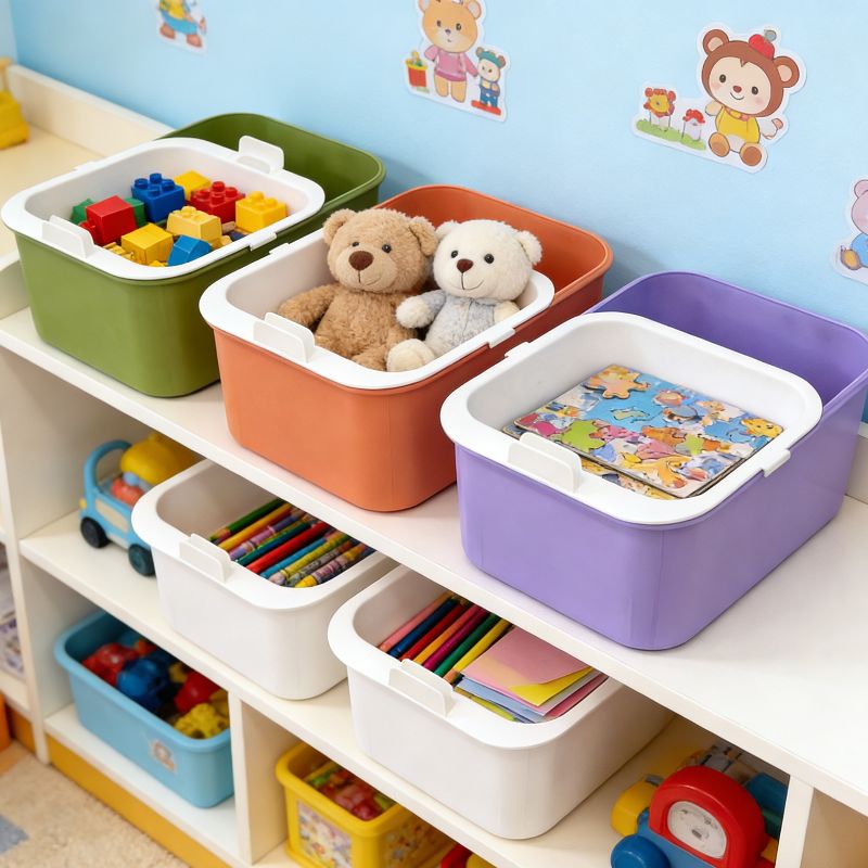 Double-layer household kitchen fruit washing and draining basket for fruits and vegetables, multi-functional living room vegetable basket, plastic storage basket Specification image