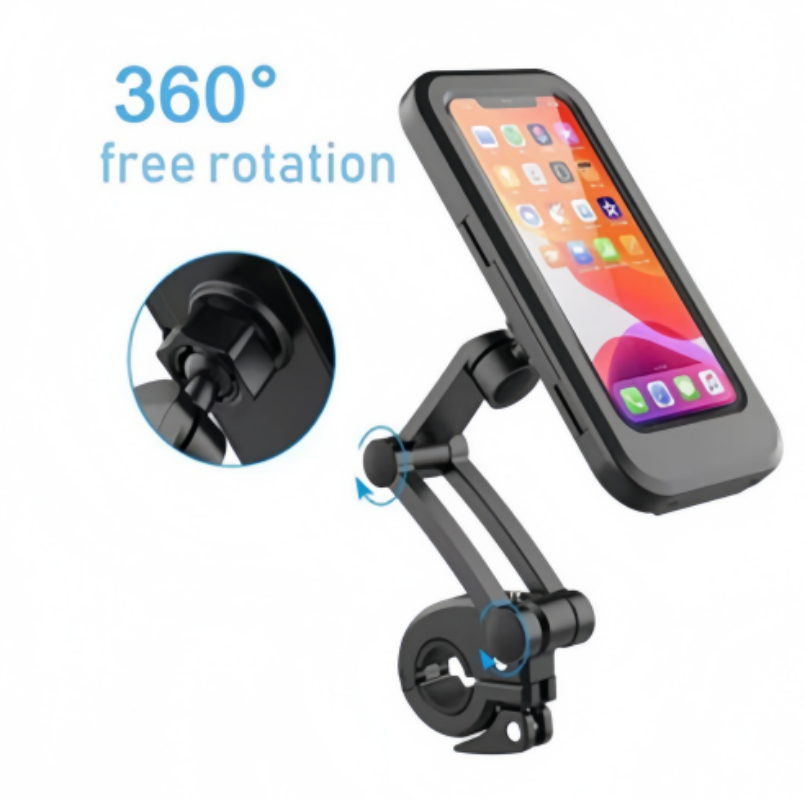 Electric bike phone stand, rainproof battery, motorcycle, food delivery rider waterproof bag stand, phone stand details Picture
