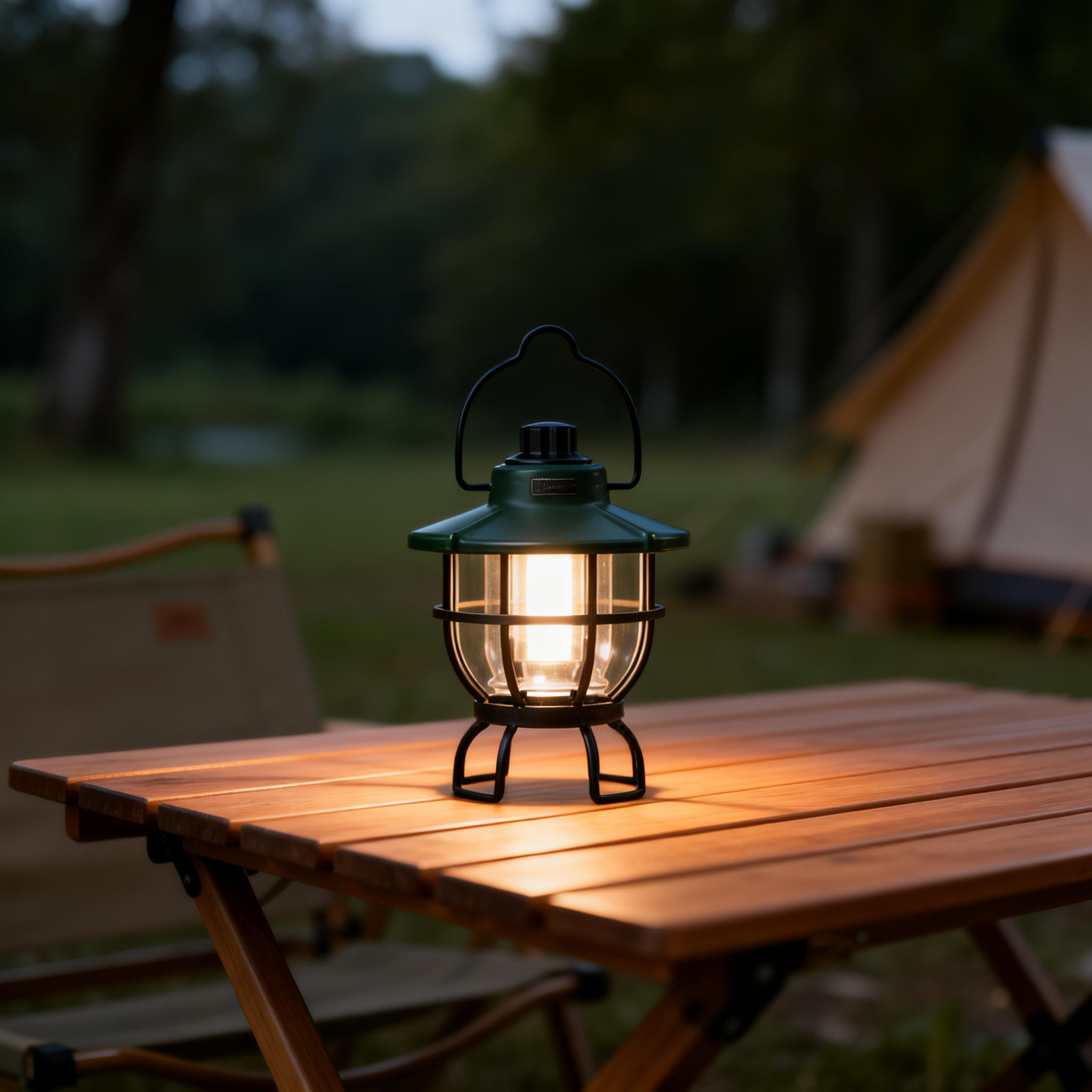 Outdoor camping atmosphere lights, waterproof portable multi-color adjustable camp lights, tent lights, night scene lights, outdoor lighting fixtures Application Scenario
