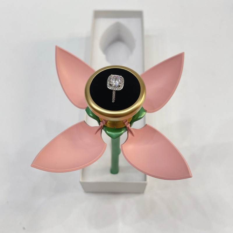 New automatic opening rose jewelry box, jewelry packaging storage box, ring pendant and accessory box Specification image