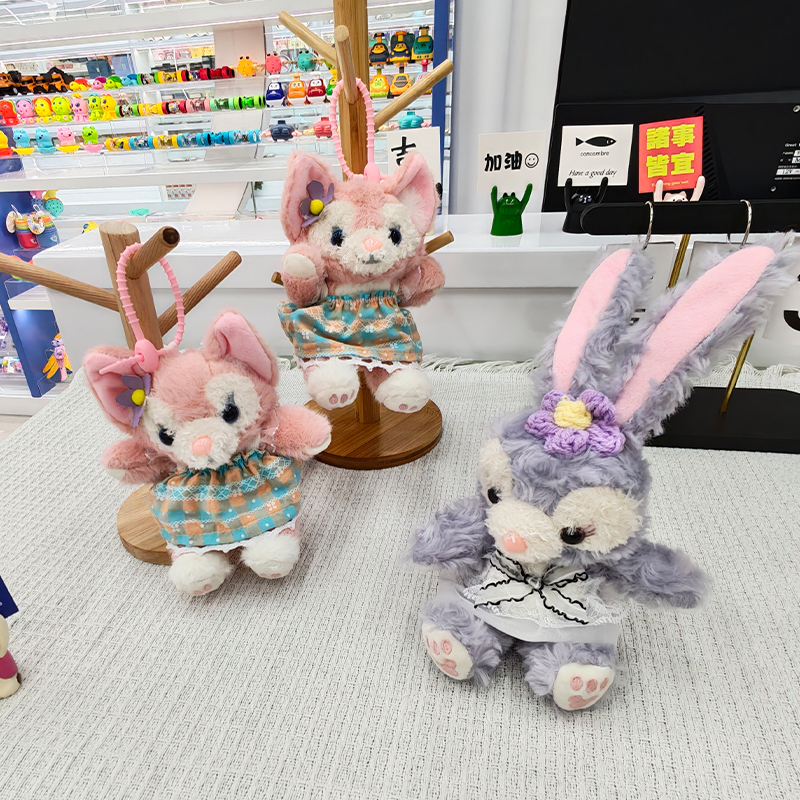 Creative cartoon plush chiffon dress, Lulu keychain, exquisite and cute princess dress, Beibei bag pendant, doll key pendant, car schoolbag pendant, gift, cartoon transformation keychain, costume doll pendant, plush toy, cute wholesale details Picture