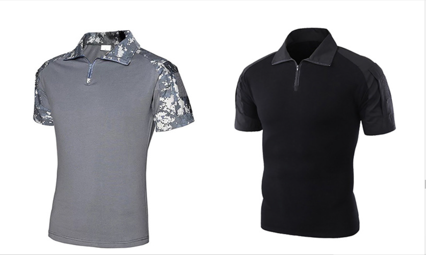 夏季男士蛙服短袖上衣迷彩服户外运动耐磨训练战术服白底实物图