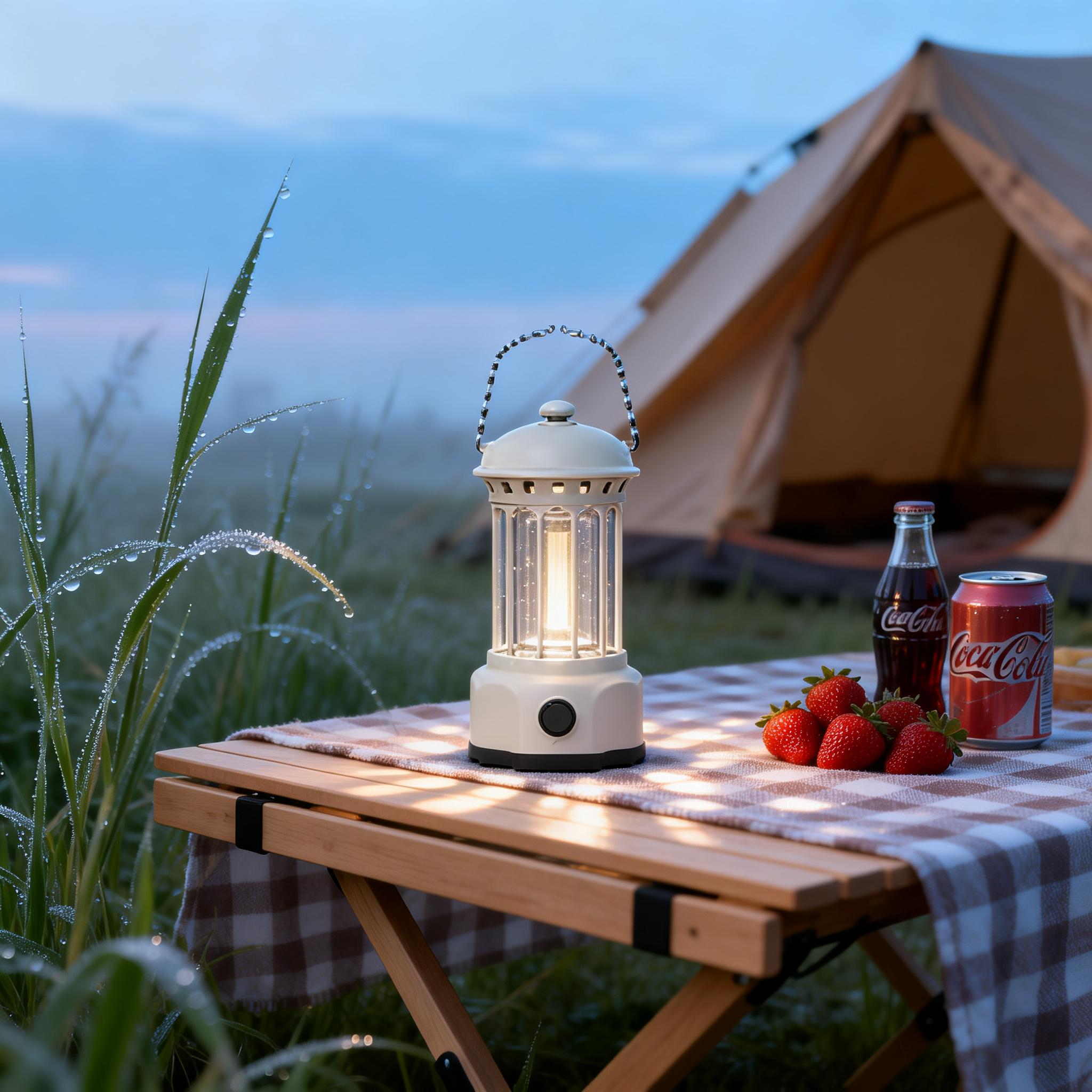 Outdoor camping lamp, multi-functional portable waterproof tent lamp, camping flashlight, night light, camping lighting fixture, rechargeable details Picture