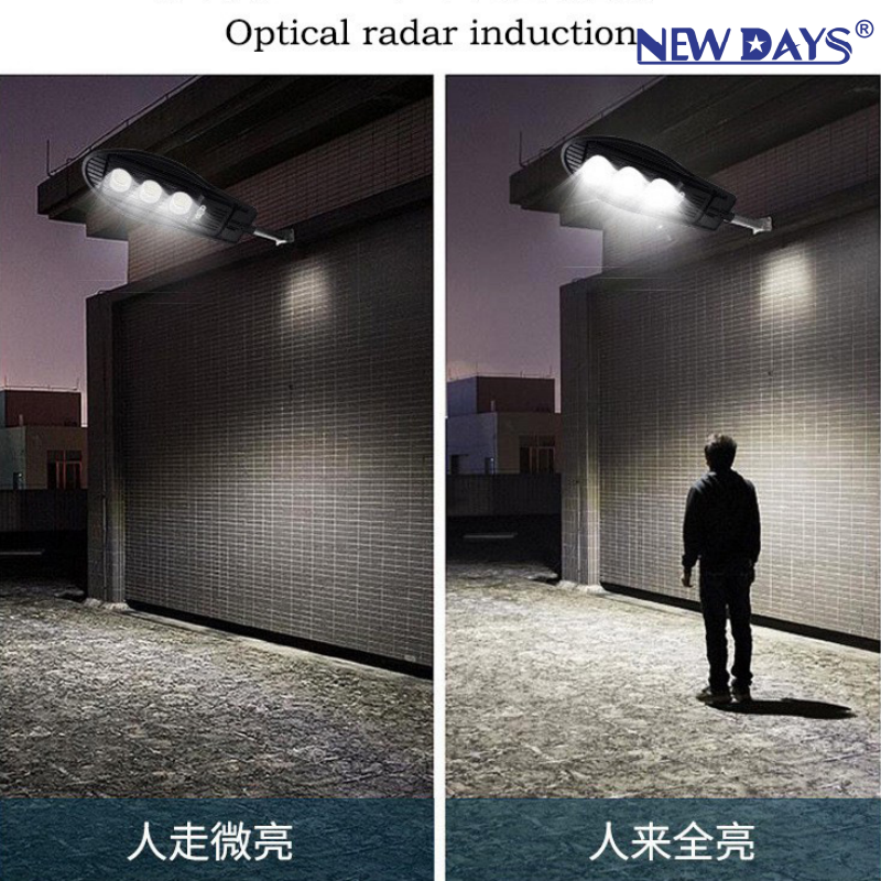 NEWDAYS marca crossover nuevo LED luz solar radar sensor humano farola hogar patio al aire libre resaltado luz de emergencia luz de inundación a prueba de agua y polvo Specification image