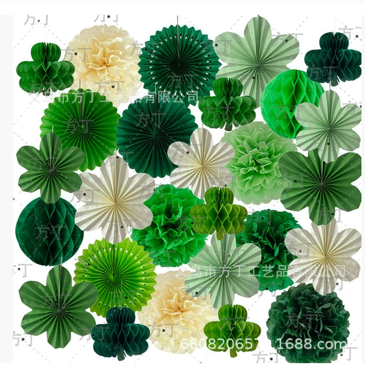 小鱼灯笼/皱纸丝/纸艺/圣诞树纸树/灯笼白底实物图