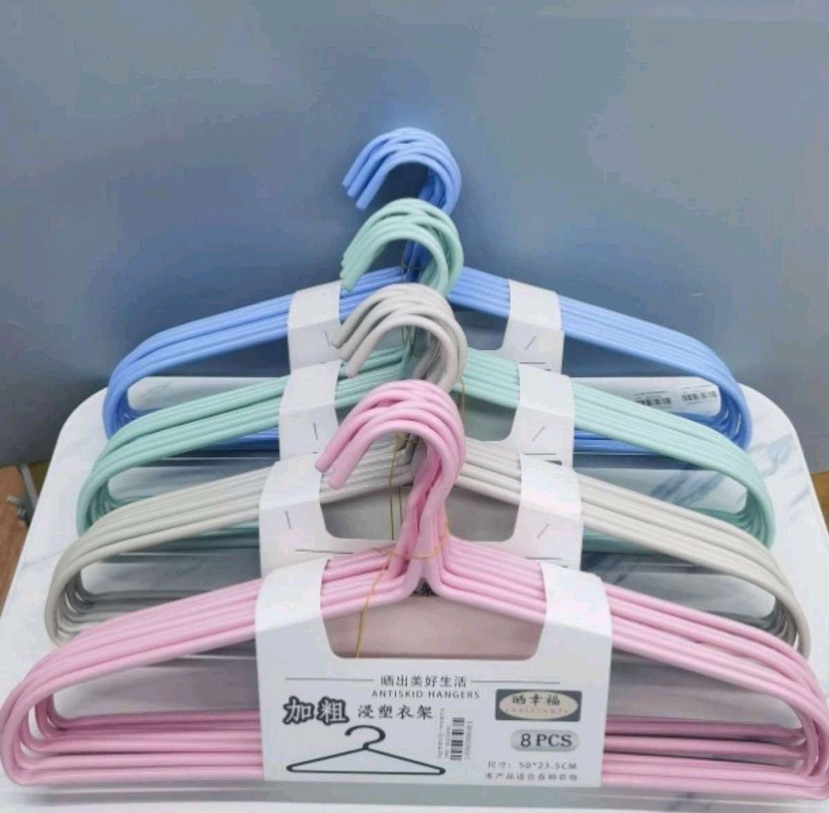 50 cm thick clothes rack, garment rack, hanging support, thickened trouser rack, anti-slip and traceless household drying rack, suitable for both adults and children detail image 3