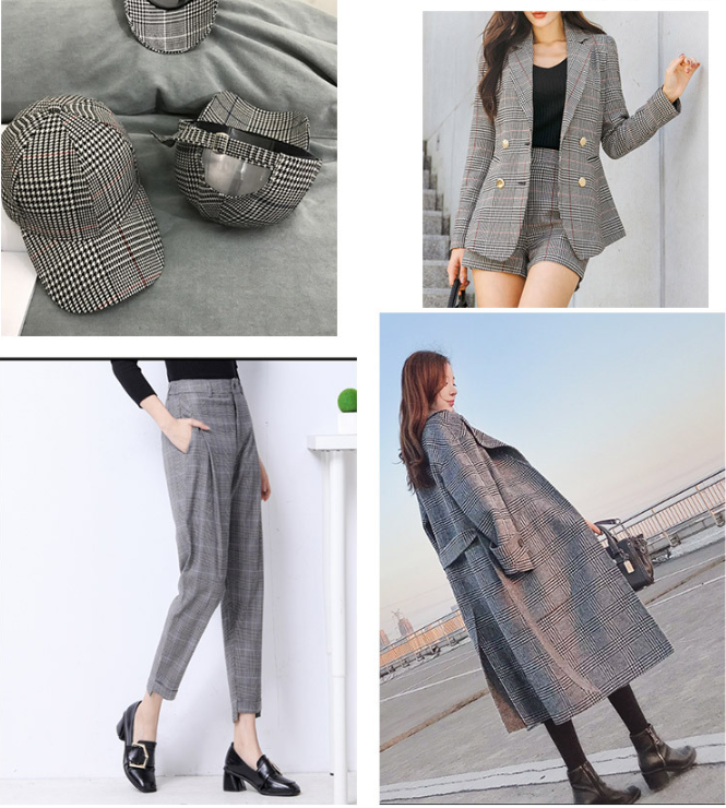 针织提花千鸟格子西装西裤面料服装抱枕箱包布料布匹厂家供应详情5