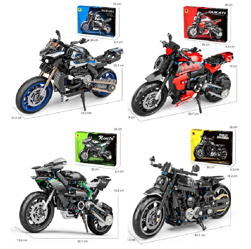 There are multiple LEGO motorcycle model toy cars to choose from and they are not mixed full figure