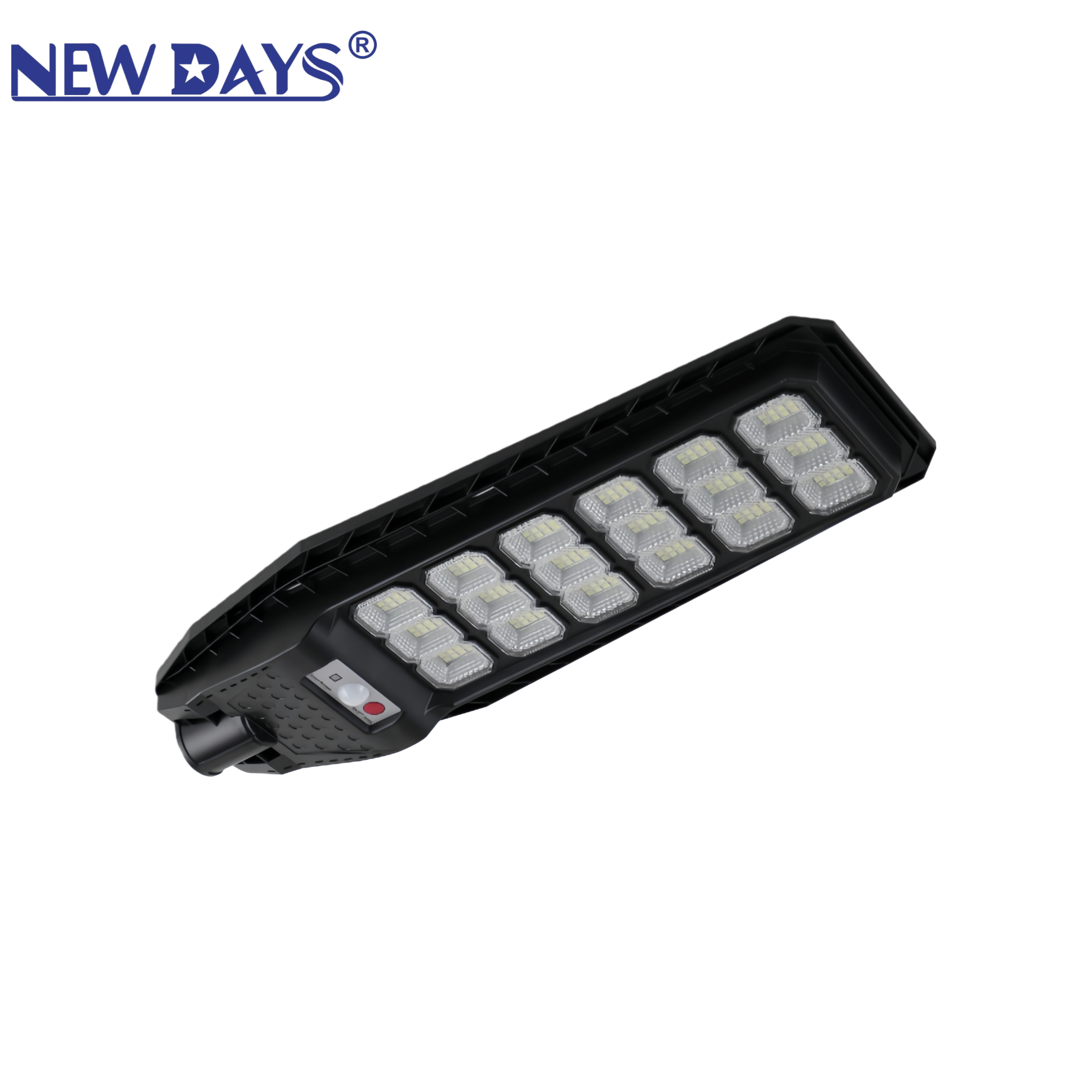 NEWDAYS brand cross-border new LED solar street lamps, outdoor garden lamps, high-brightness emergency lighting lamps, waterproof and dustproof human body sensor floodlights, solar panel garden lamps Application Scenario