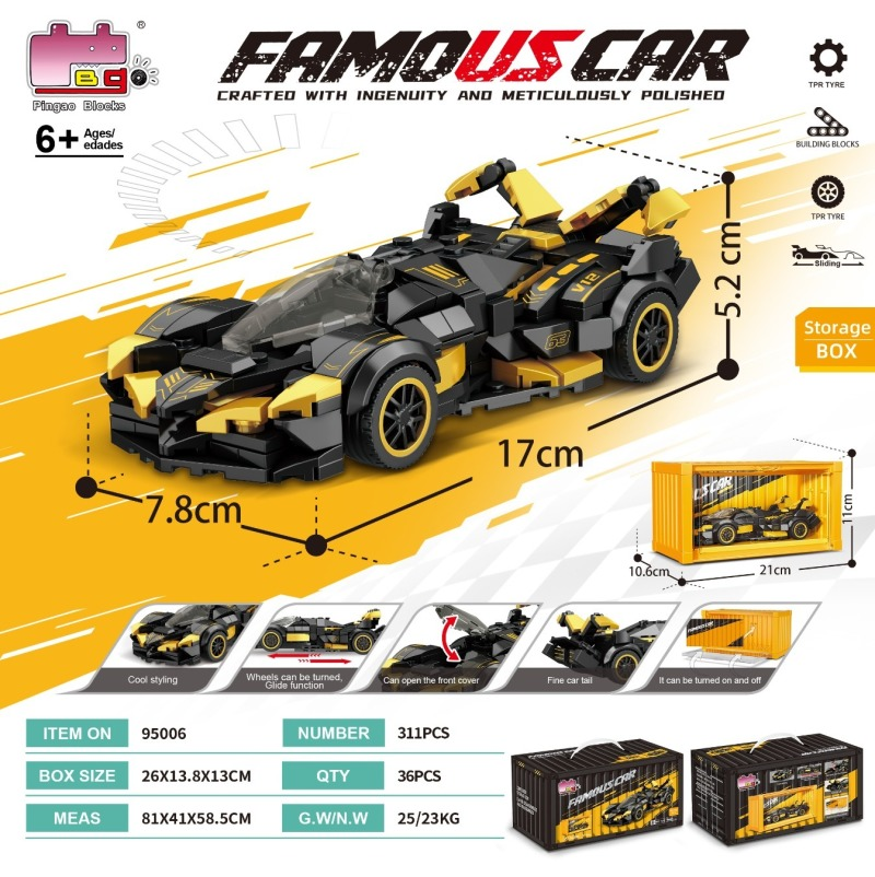 Lego building block sports car toy car, Lego building block educational toy details Picture