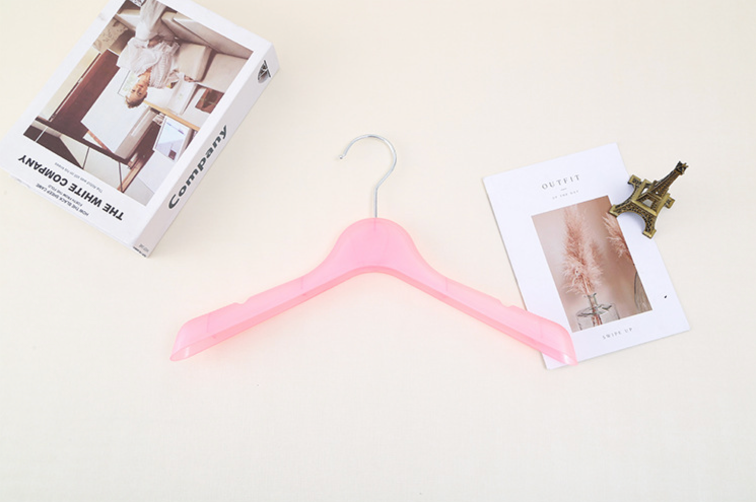 厂家直销塑料儿童衣架童装小孩宝宝白色塑料挂衣架子服装店用衣挂详情14