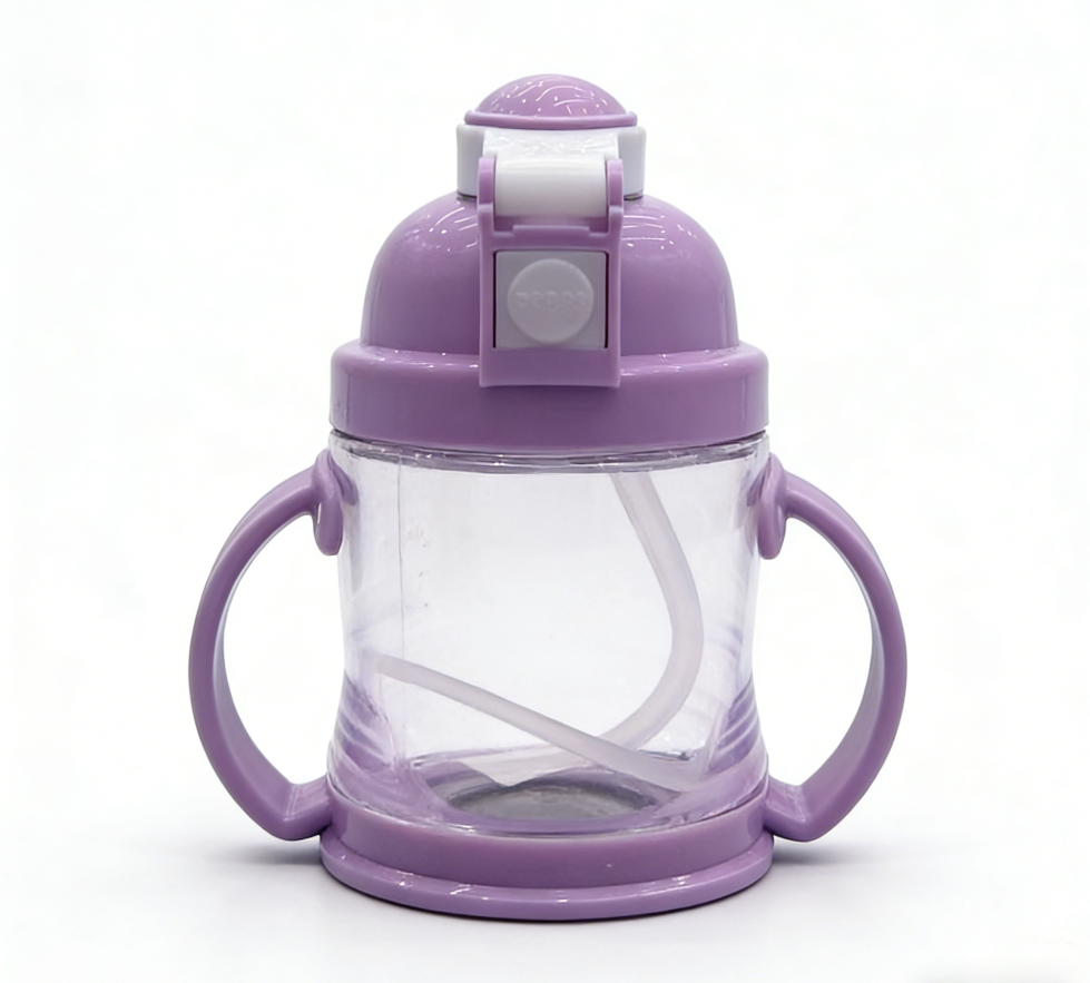 Rabbit purple children's straw cup design high appearance level girls' water cup Baby water bottle Baby drinking cup Water cup Baby water bottle