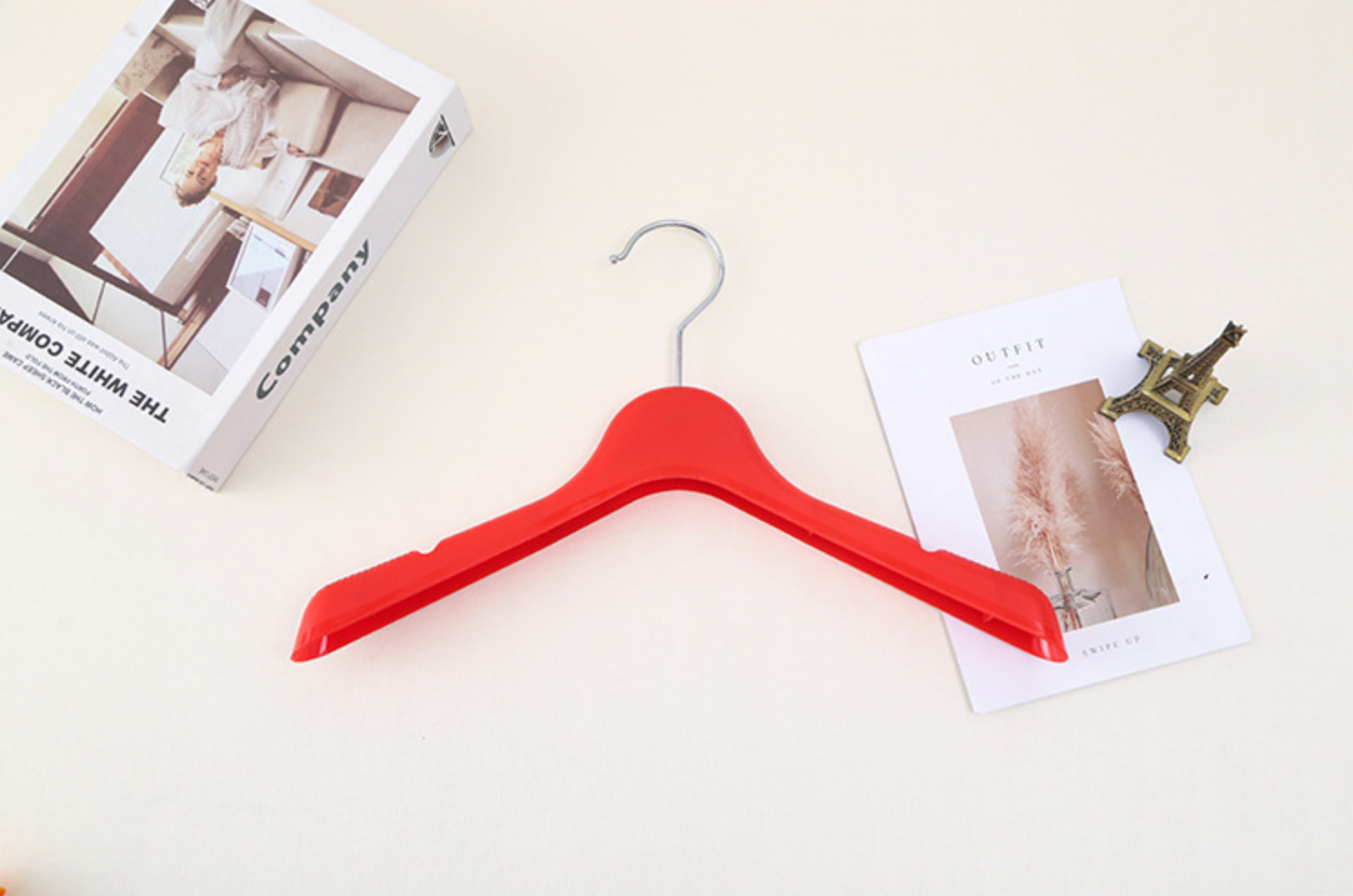 厂家直销塑料儿童衣架童装小孩宝宝白色塑料挂衣架子服装店用衣挂详情12