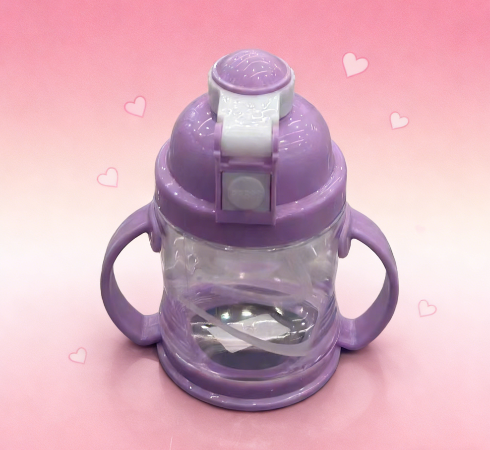 Rabbit purple children's straw cup design high appearance level girls' water cup Baby water bottle Baby drinking cup Water cup Baby water bottle details Picture