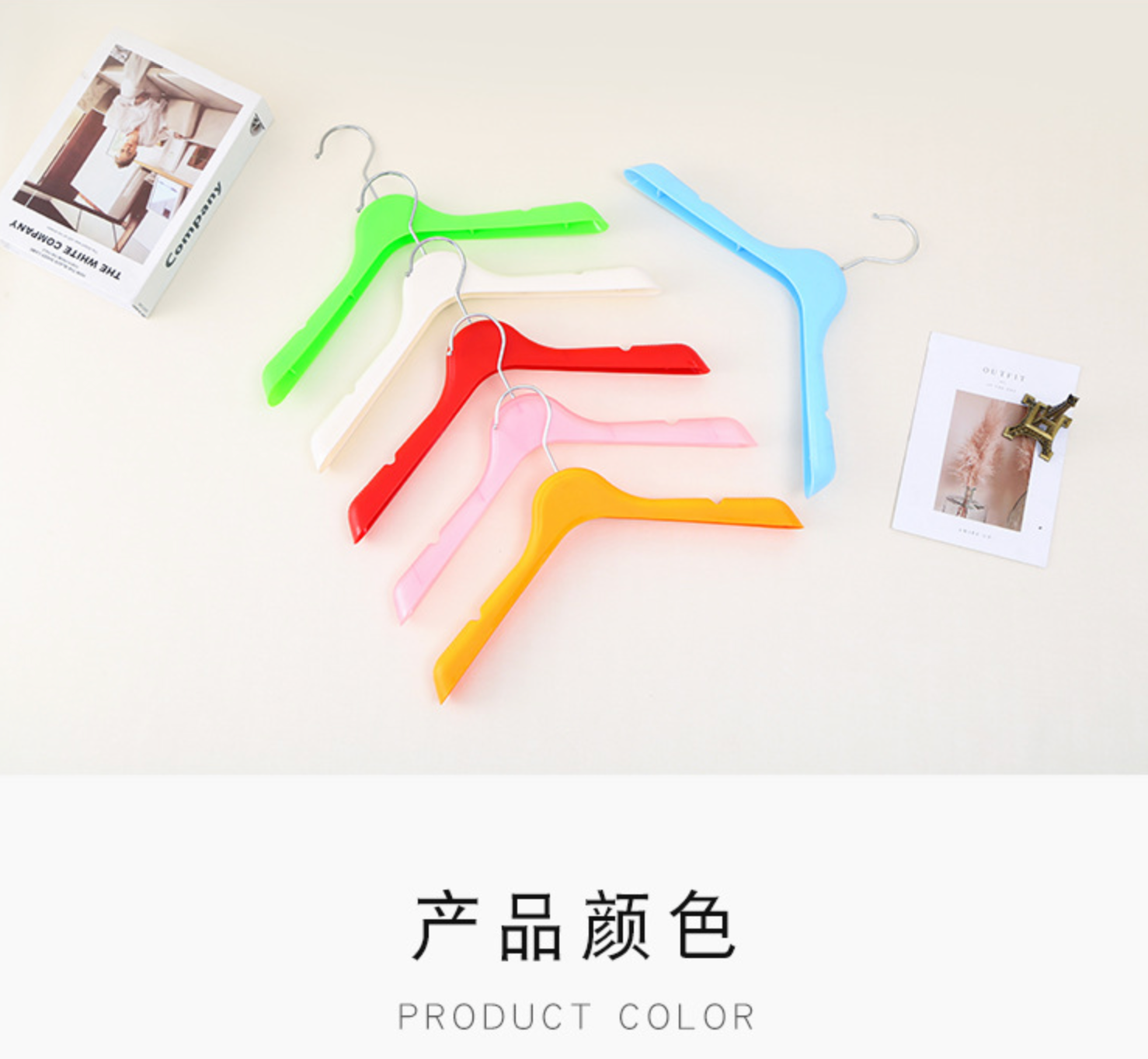 厂家直销塑料儿童衣架童装小孩宝宝白色塑料挂衣架子服装店用衣挂详情3