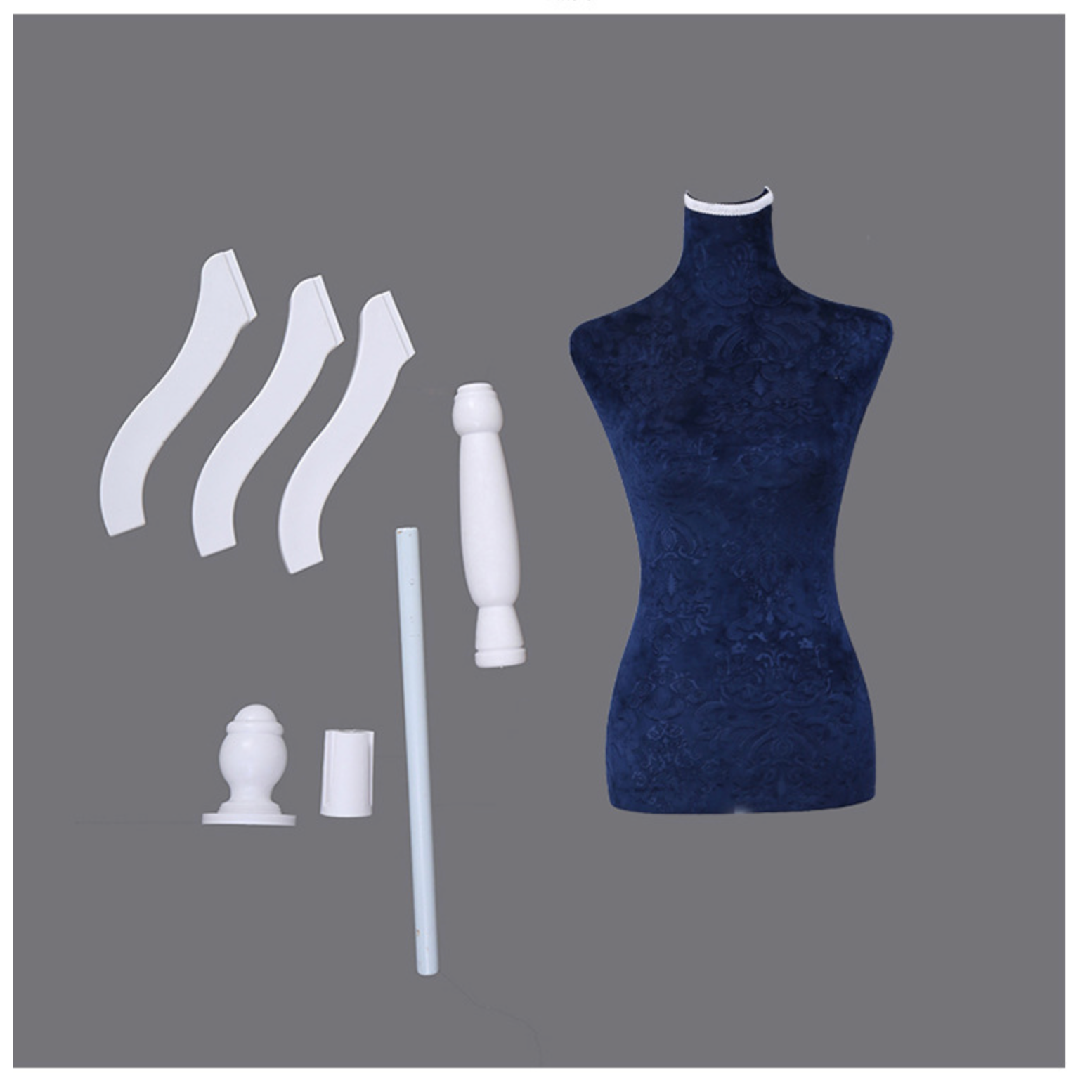 女半身包布绒布泡沫模特服装橱窗展示道具可插针剪裁包布人体模特详情8