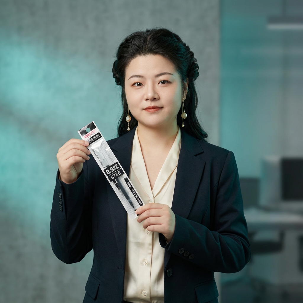 得力0.5mm可写约1600米子弹头黑色墨大容量中性笔芯