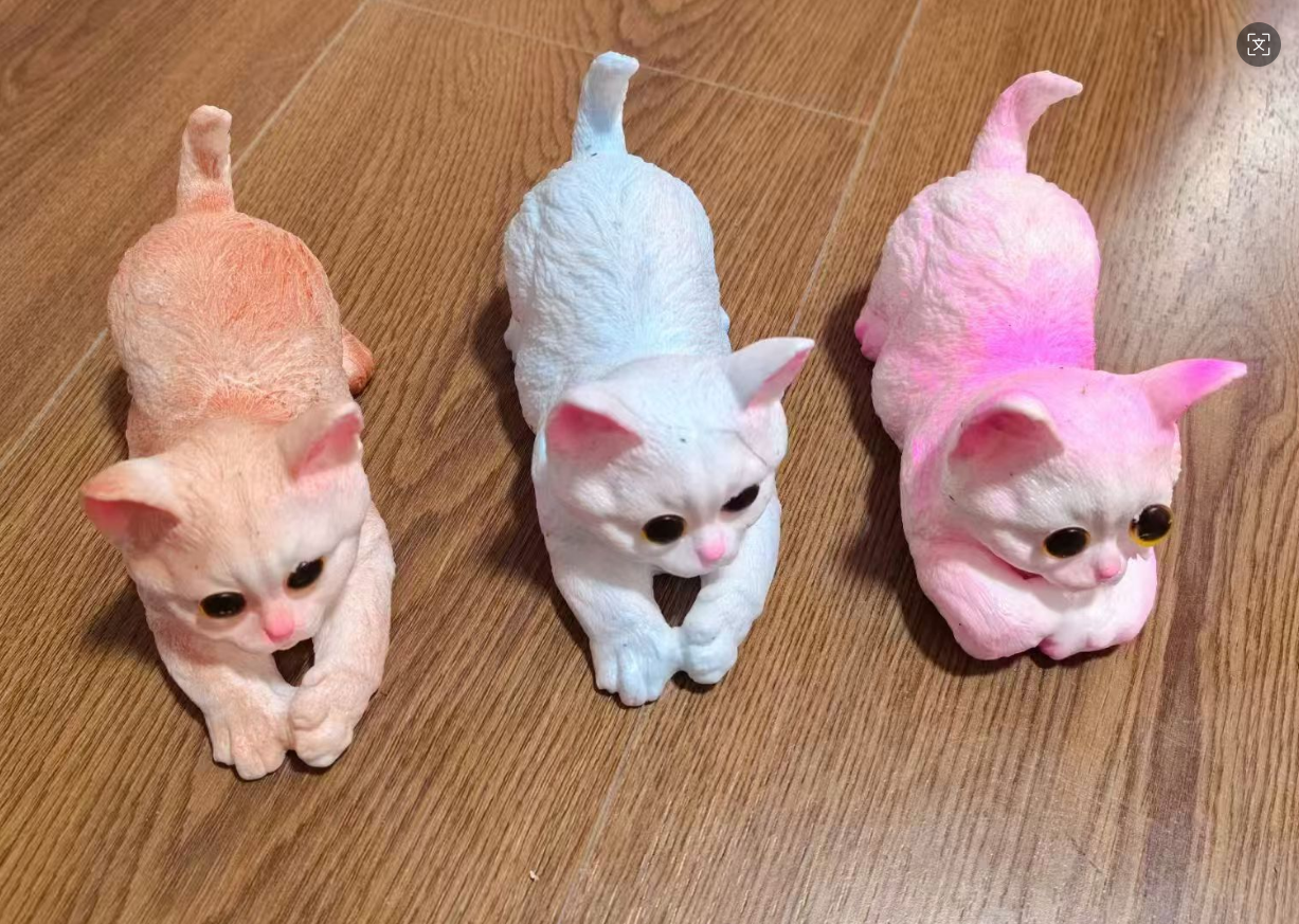 Cross-border e-commerce children's best-selling butterfly cat stress-relieving and venting creative toy, educational cat-shaped three-color mixed set stress-relieving and relaxing toy