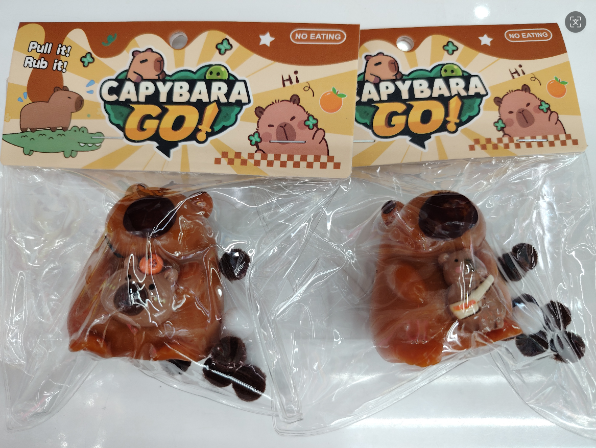 Cross-border e-commerce children's best-selling 3D Capibara with accessories, stress-relieving and venting creative toys, educational Capibara-shaped stress-relieving and relaxing toys