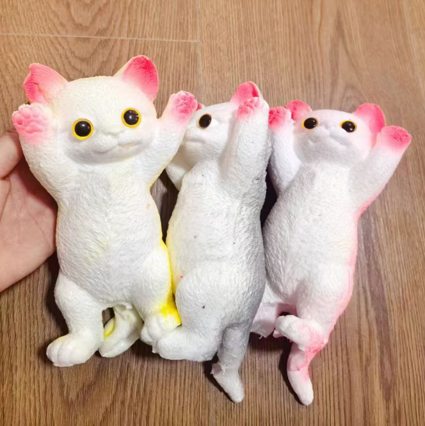 Cross-border e-commerce children's bestseller: A creative toy for relieving stress and venting - a three-color mixed set of educational cat-shaped toys