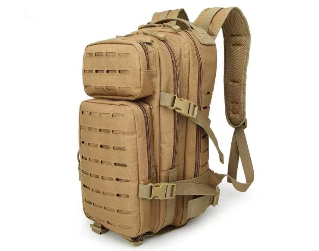 Military green tactical backpack, large outdoor hiking backpack, multi-functional backpack, cross-border outdoor sports backpack Specification image