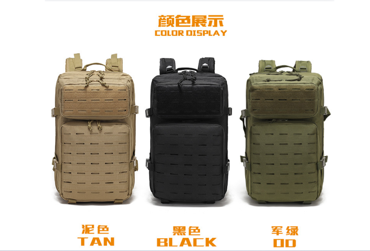 Tactical backpack, large outdoor hiking bag, multi-functional backpack, cross-border outdoor sports backpack, durable and large capacity Item Picture