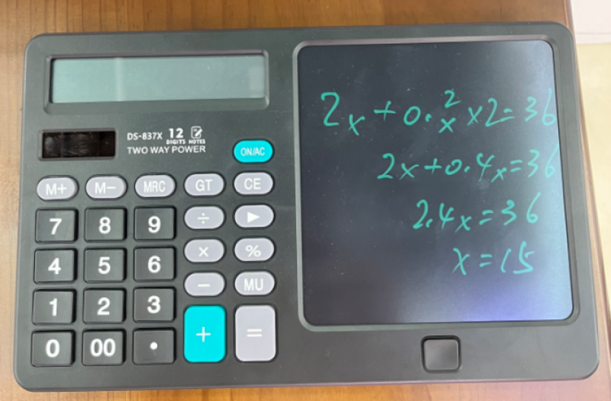 DS-837X太阳能写字板画板便携式计算器办公学生用多功能电子计算机Writing board calculator