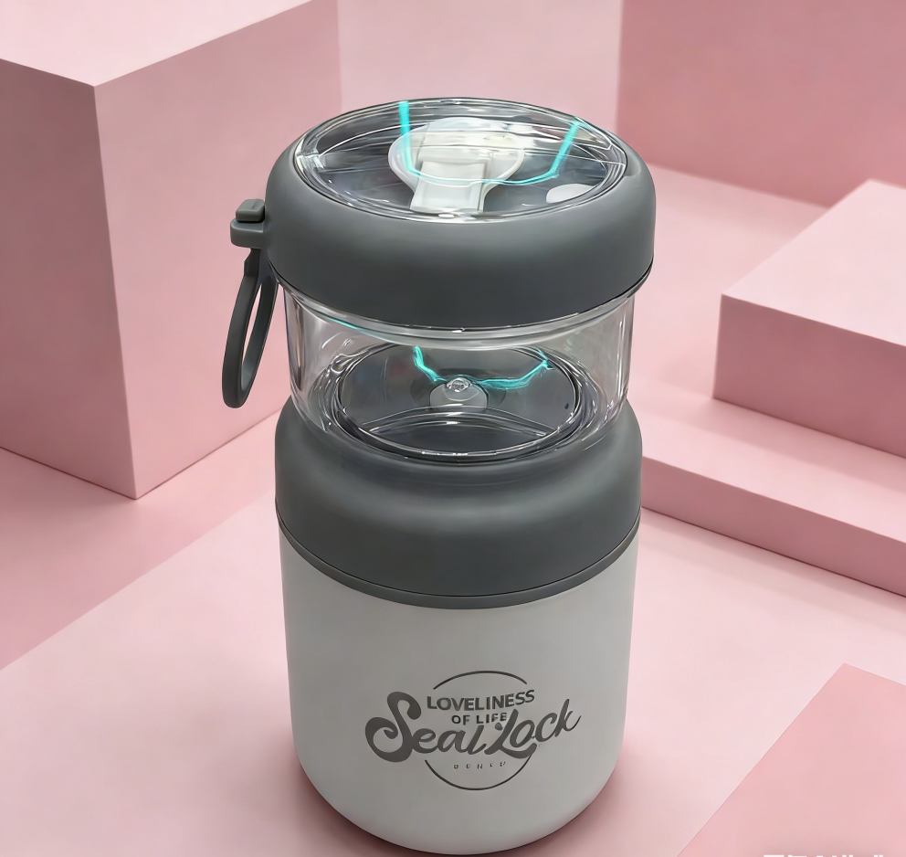 304 stainless steel large-capacity insulated spoon with lid, oatmeal breakfast cup, milk cup, portable soup pot for students and office workers Item Picture