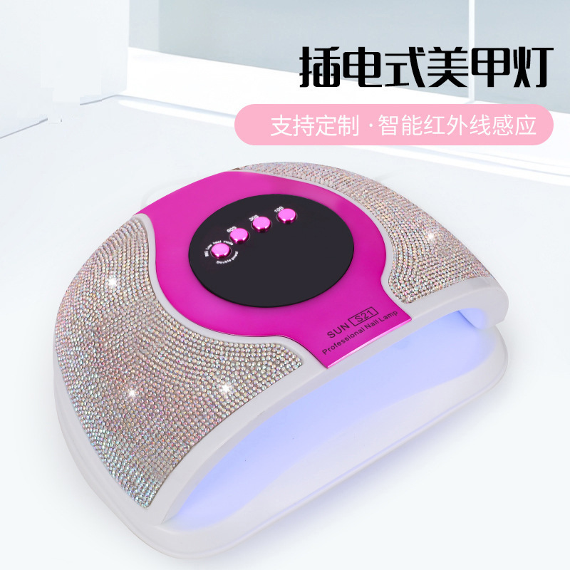 新款S21新款贴钻美甲灯 大功率美甲疗灯智能感应LED指甲烘干机