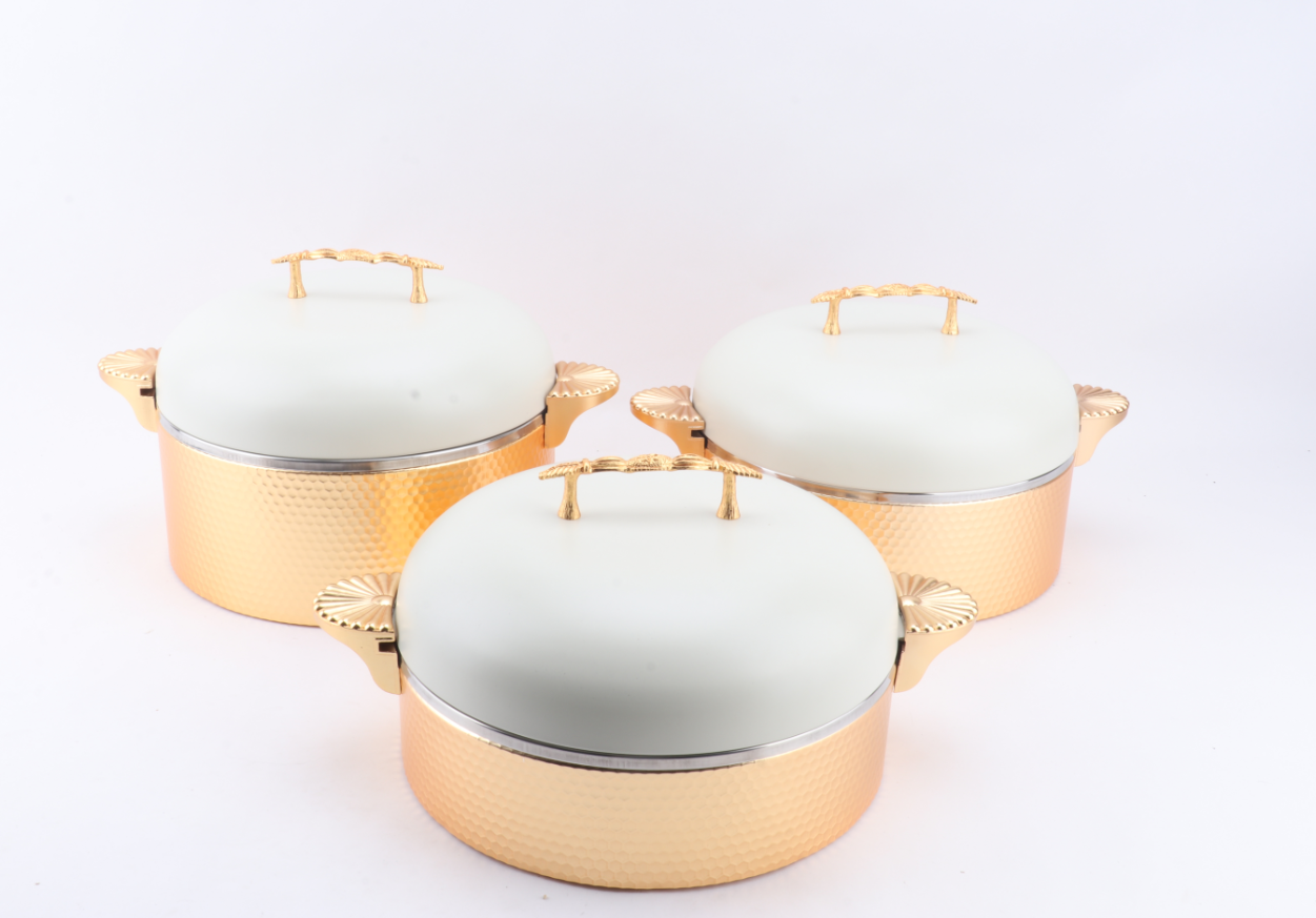 EJSHE WARMER 自助餐保温锅非洲尼日利亚好卖饭盒圆形不锈钢餐炉