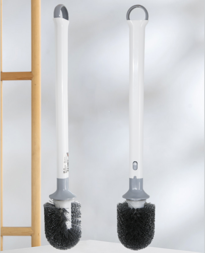 Household convenient draining toilet brush, baseless household bristle toilet brush set, multi-functional toilet cleaning toilet brush, round head dead corner cleaning toilet brush, wholesale toilet brush