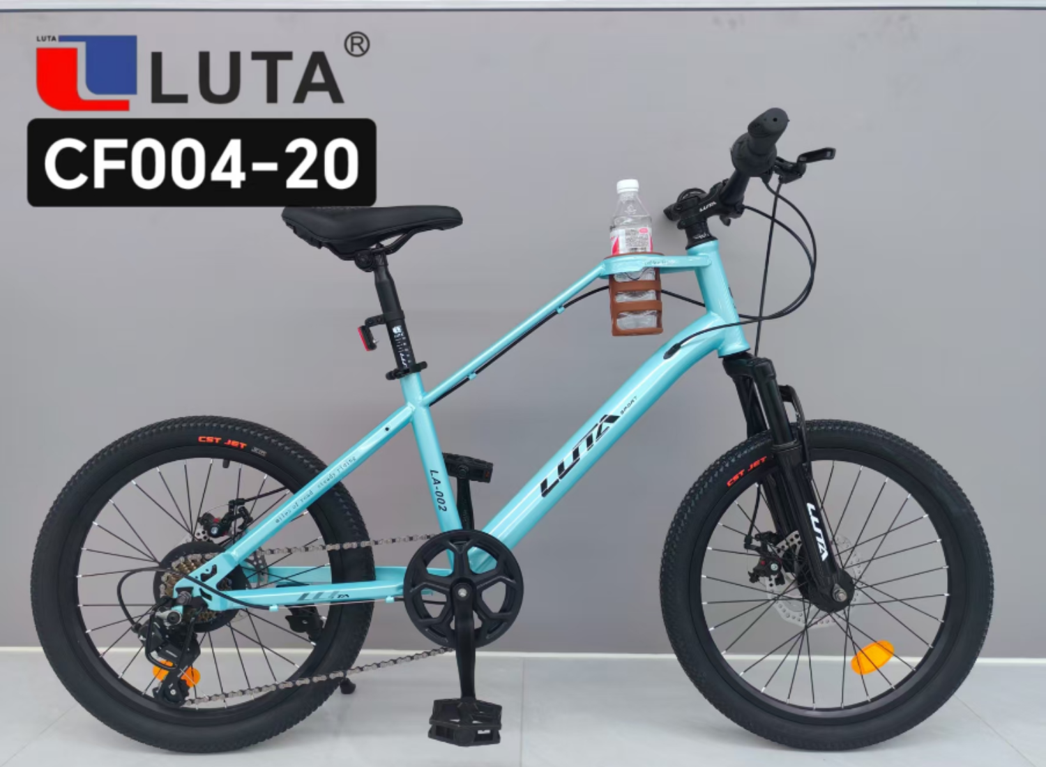 LUTA CF004-20山地车，金色车身搭配黑色配件，时尚动感，适合城市骑行与轻度越野20寸成人山地车详情3