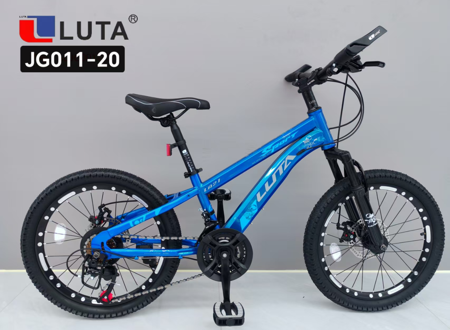 LUTA JG011-20 bicicleta de montaña para niños, color negro y azul, elegante y dinámica, ideal para el ciclismo al aire libre. Application Scenario