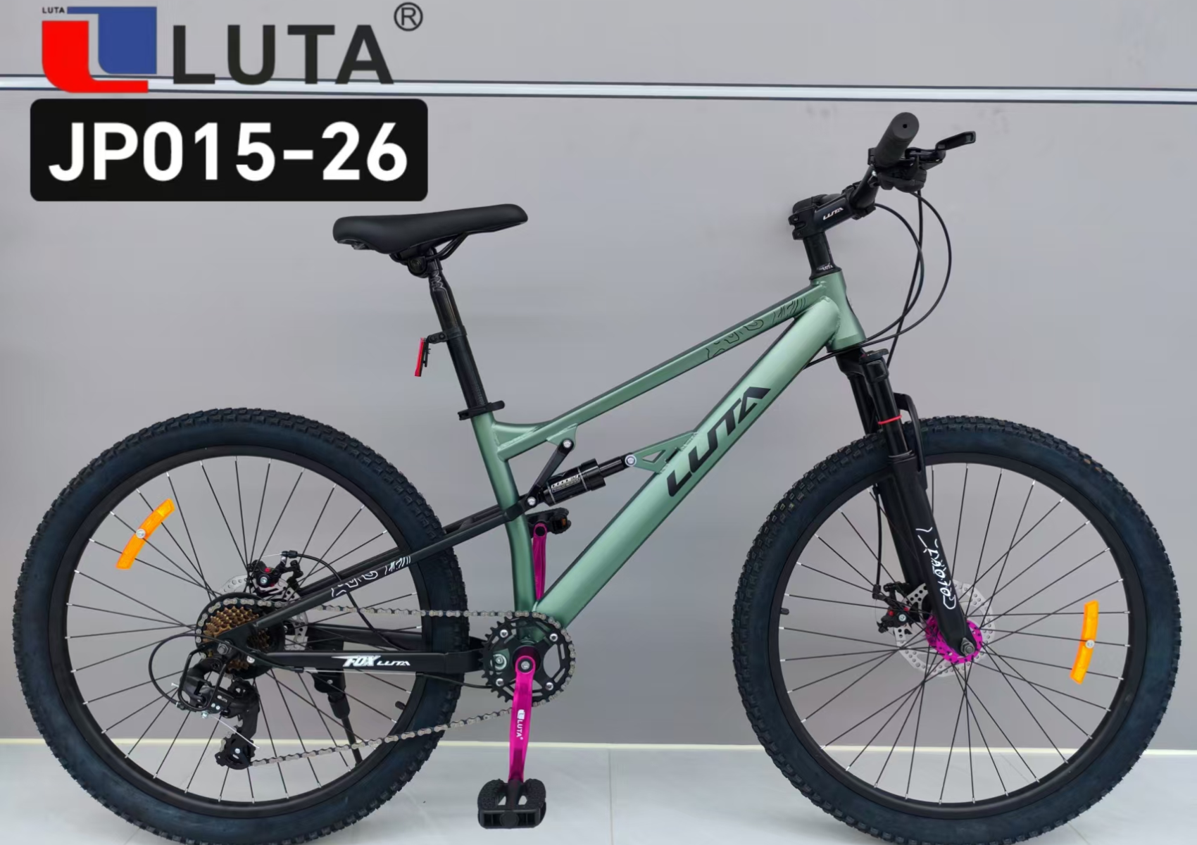 LUTA JP015-26 bicicleta de montaña, color azul brillante, 26 pulgadas de diámetro de la rueda, diseño de freno de disco, ligero y duradero, nueva opción para el ciclismo. details Picture