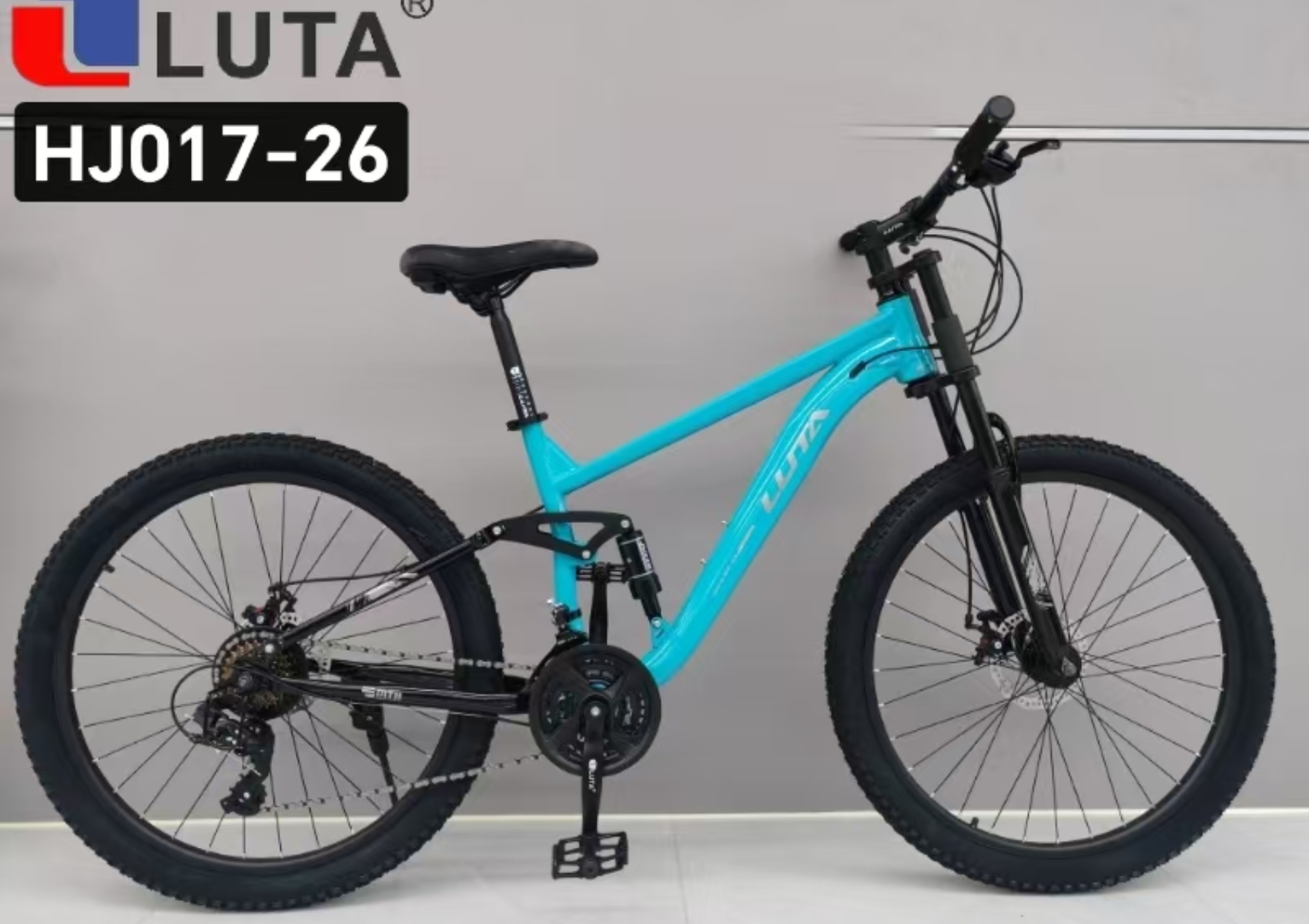 LUTA HJ017-26 bicicleta de montaña, cuerpo blanco con accesorios negros, más absorción de choque, elegante y dinámica, para los amantes del ciclismo al aire libre. Application Scenario
